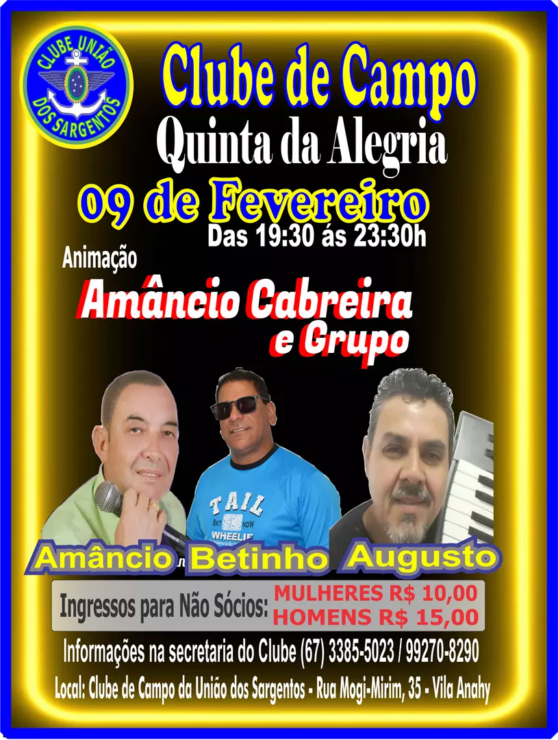 Quinta da Alegria no Clube de Campo 09/02/2023